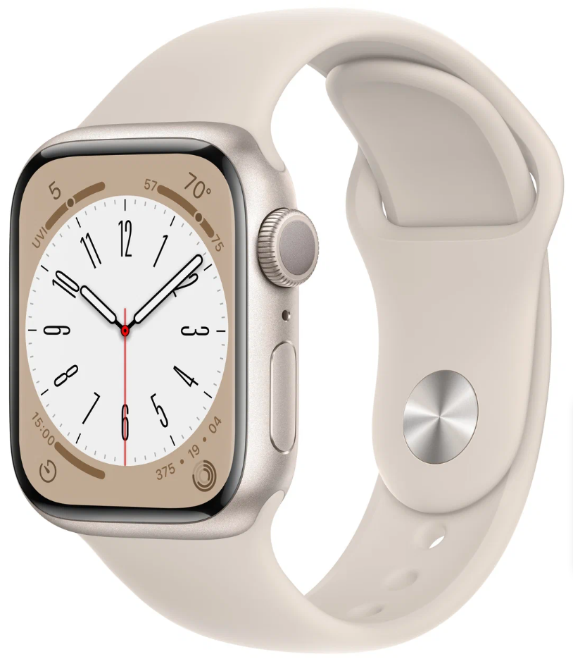 Умные часы Apple Watch Series 8 45 мм, сияющая звезда (США)